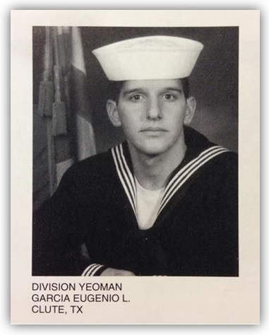 Gene L. Garcia III as a young Navy yeoman